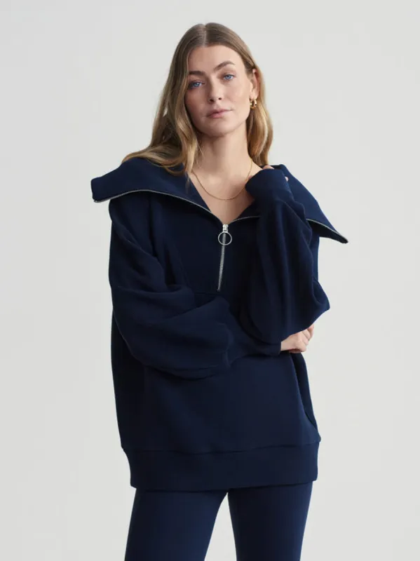 Varley Vine Half Zip - Dark Sapphire sold by Boutique with Grace