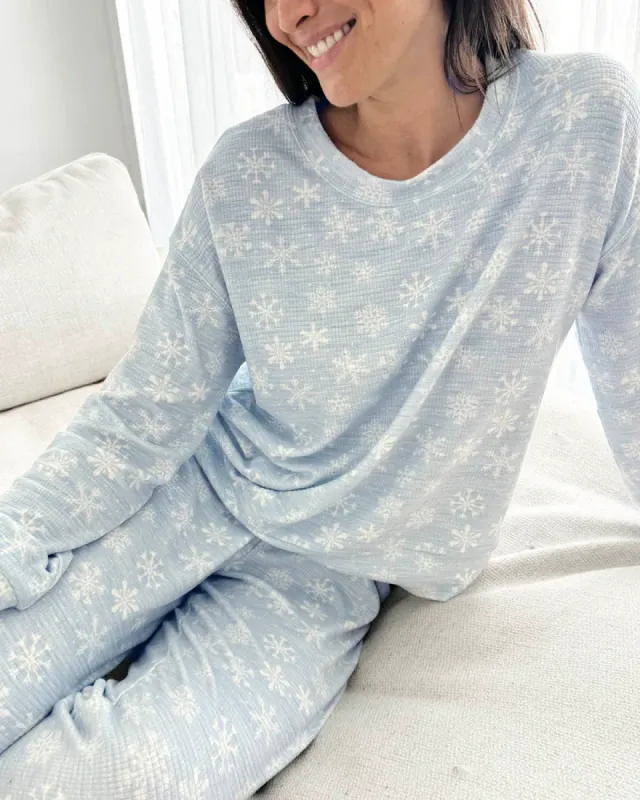 Splendid Marna Fuzzy Thermal Set - Snowflake sold by Boutique with Grace