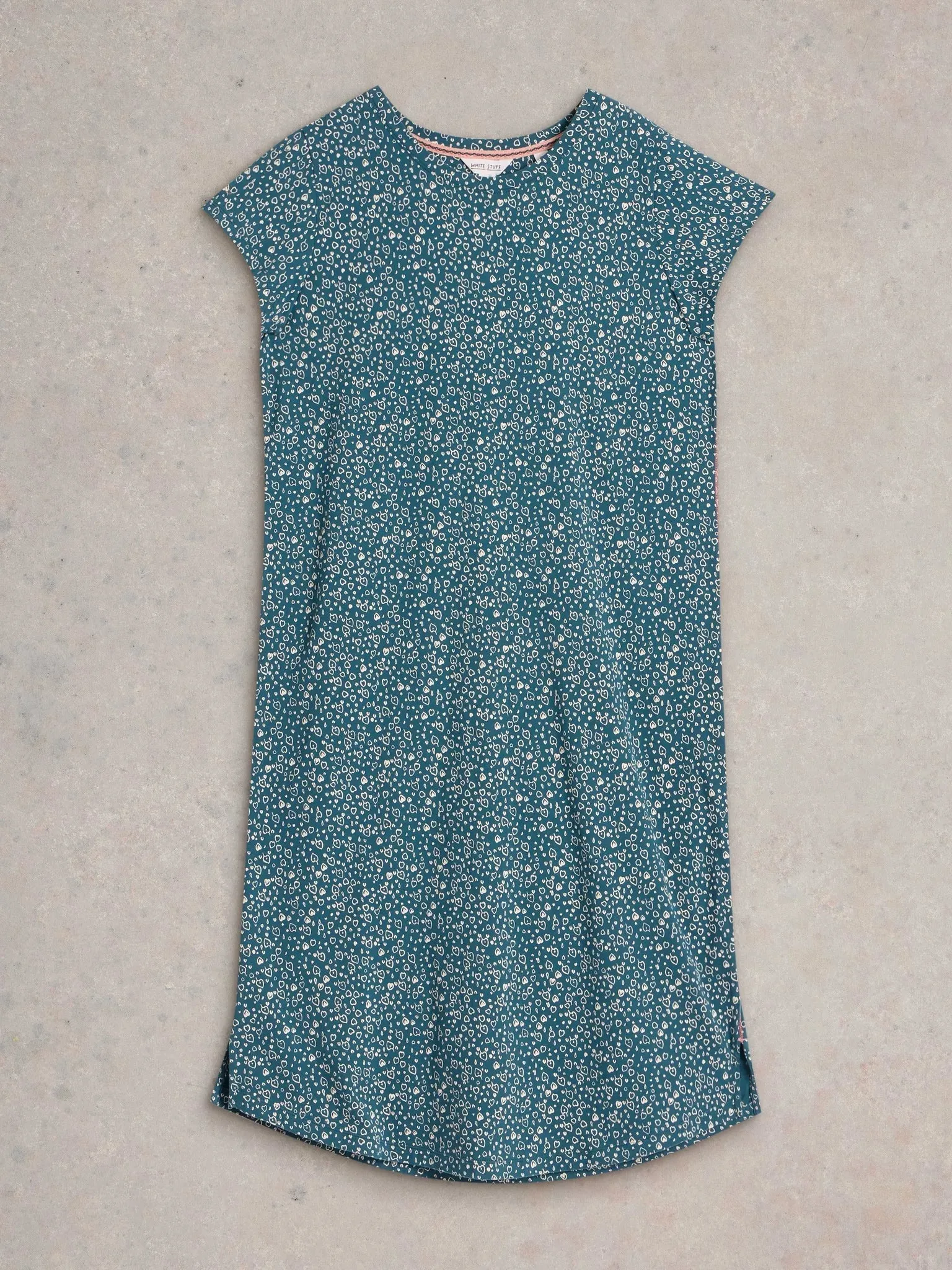 White Stuff Tilda Midi Jersey Nightie - Teal Print sold by Boutique with Grace product image thumbnail 5