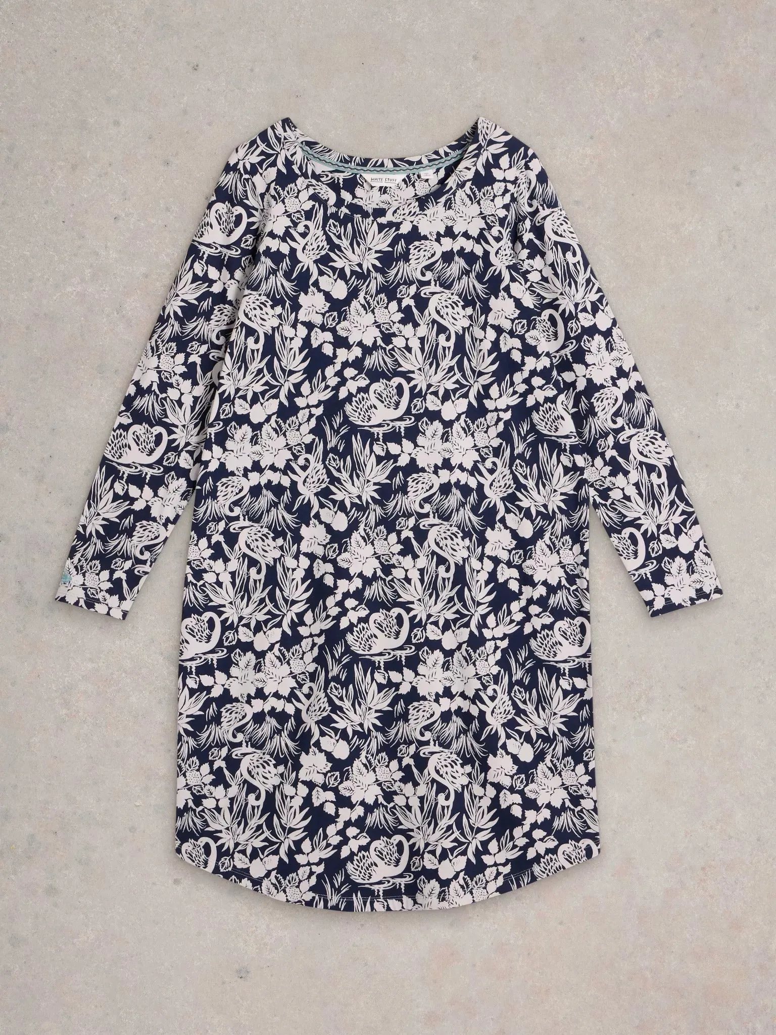 White Stuff Eva Jersey Nightie - Navy Print sold by Boutique with Grace product image thumbnail 5