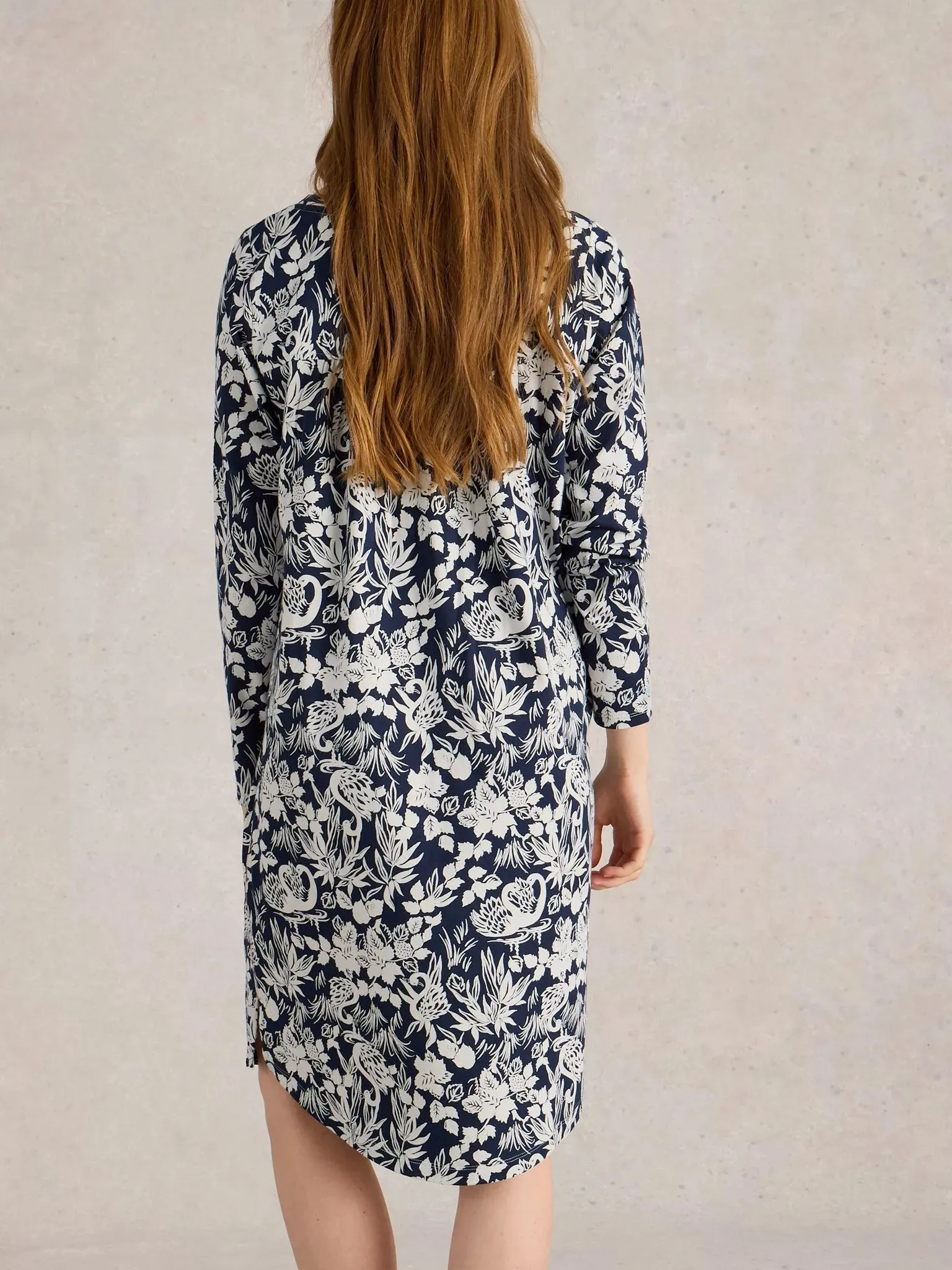 White Stuff Eva Jersey Nightie - Navy Print sold by Boutique with Grace product image thumbnail 4