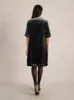 White Stuff Ash Velvet Mix Dress - Teal Print sold by Boutique with Grace