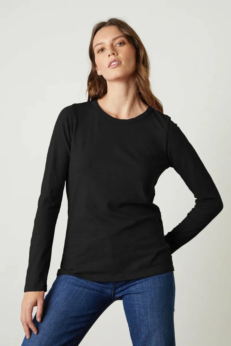 Velvet Liz LS Crew - Black sold by Boutique with Grace