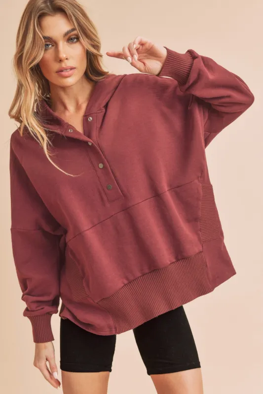 AEMI Vivi Pullover - Bordeaux sold by Boutique with Grace