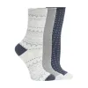 Lemon 3 Pack Polytam Crew Sock - Blue sold by Boutique with Grace
