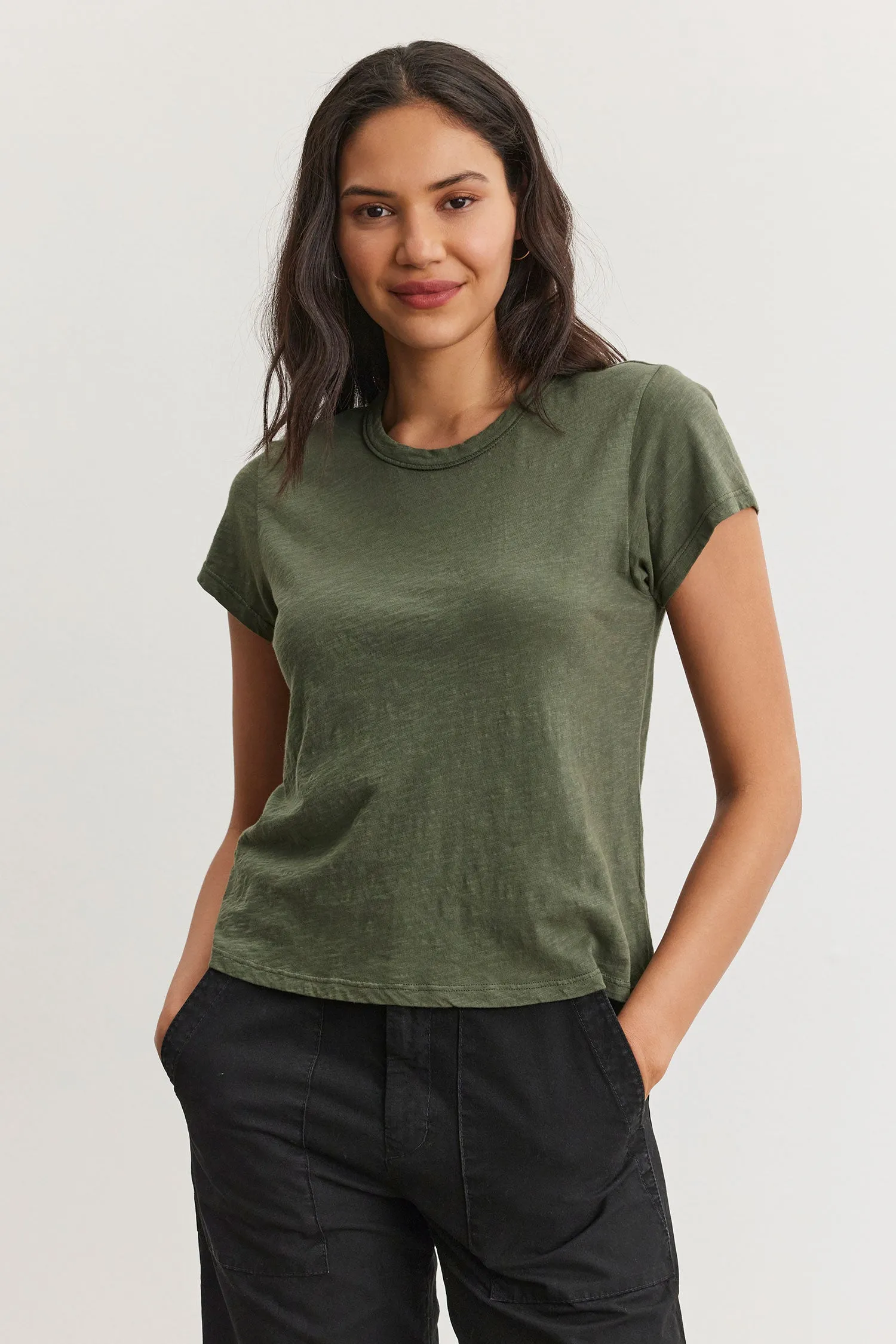 Velvet Originals Round Neck Tee - Marsh sold by Boutique with Grace