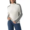 Sanctuary Sporty Stripe Mock Sweater - Chalk sold by Boutique with Grace