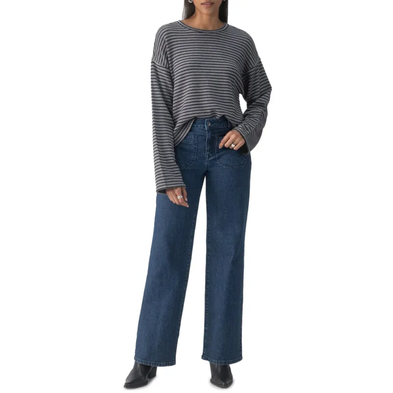 Sanctuary Textured Ottoman - Grey/Black sold by Boutique with Grace