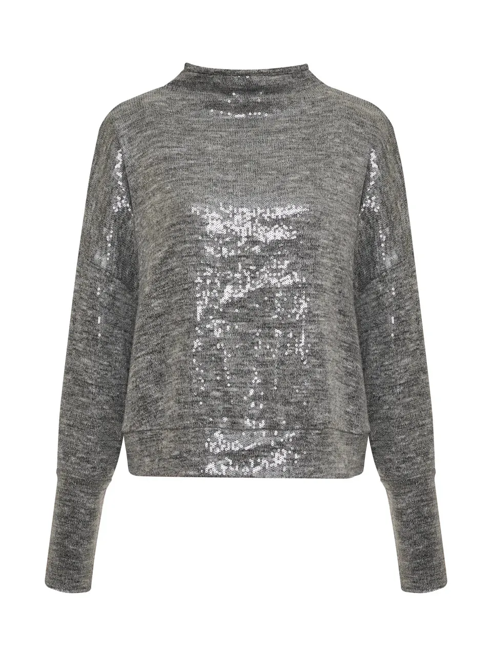 Sanctuary Sequin Funnel Neck Top - Grey Sequin sold by Boutique with Grace product image thumbnail 5