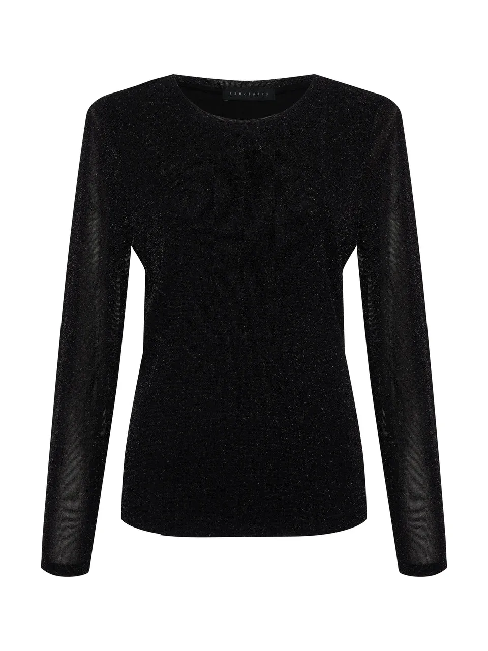 Sanctuary Sparkle Mesh Perfect Tee - Black sold by Boutique with Grace product image thumbnail 4