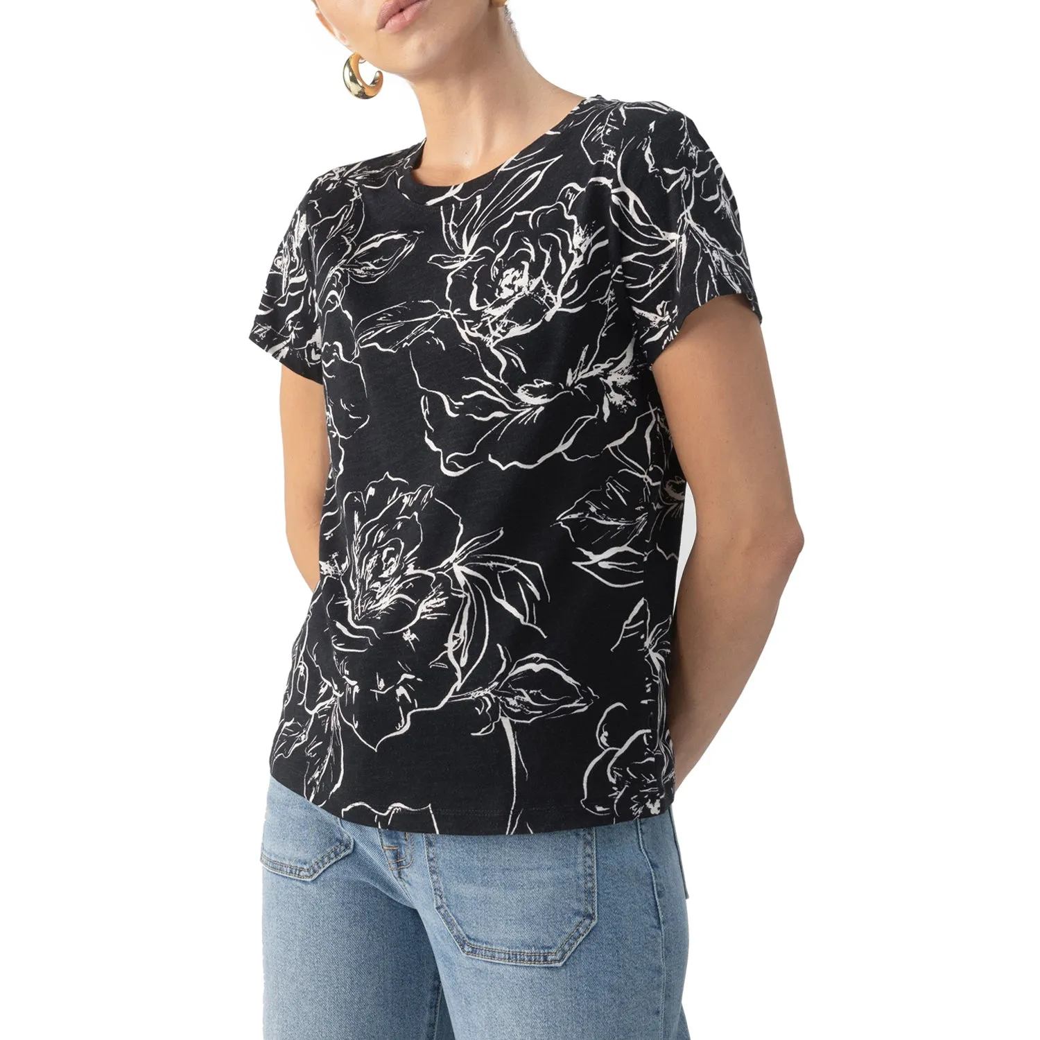 Sanctuary Perfect Tee - Rose Stencil sold by Boutique with Grace product image thumbnail 2