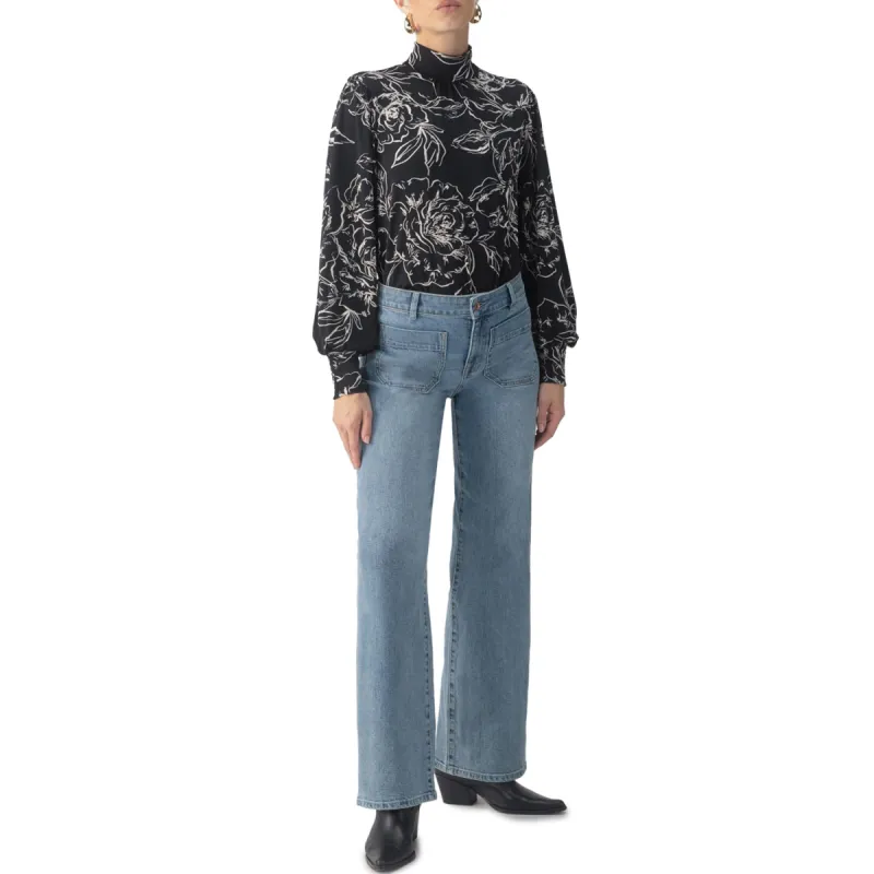 Sanctuary On The Spot Blouse - Rose Stencil sold by Boutique with Grace