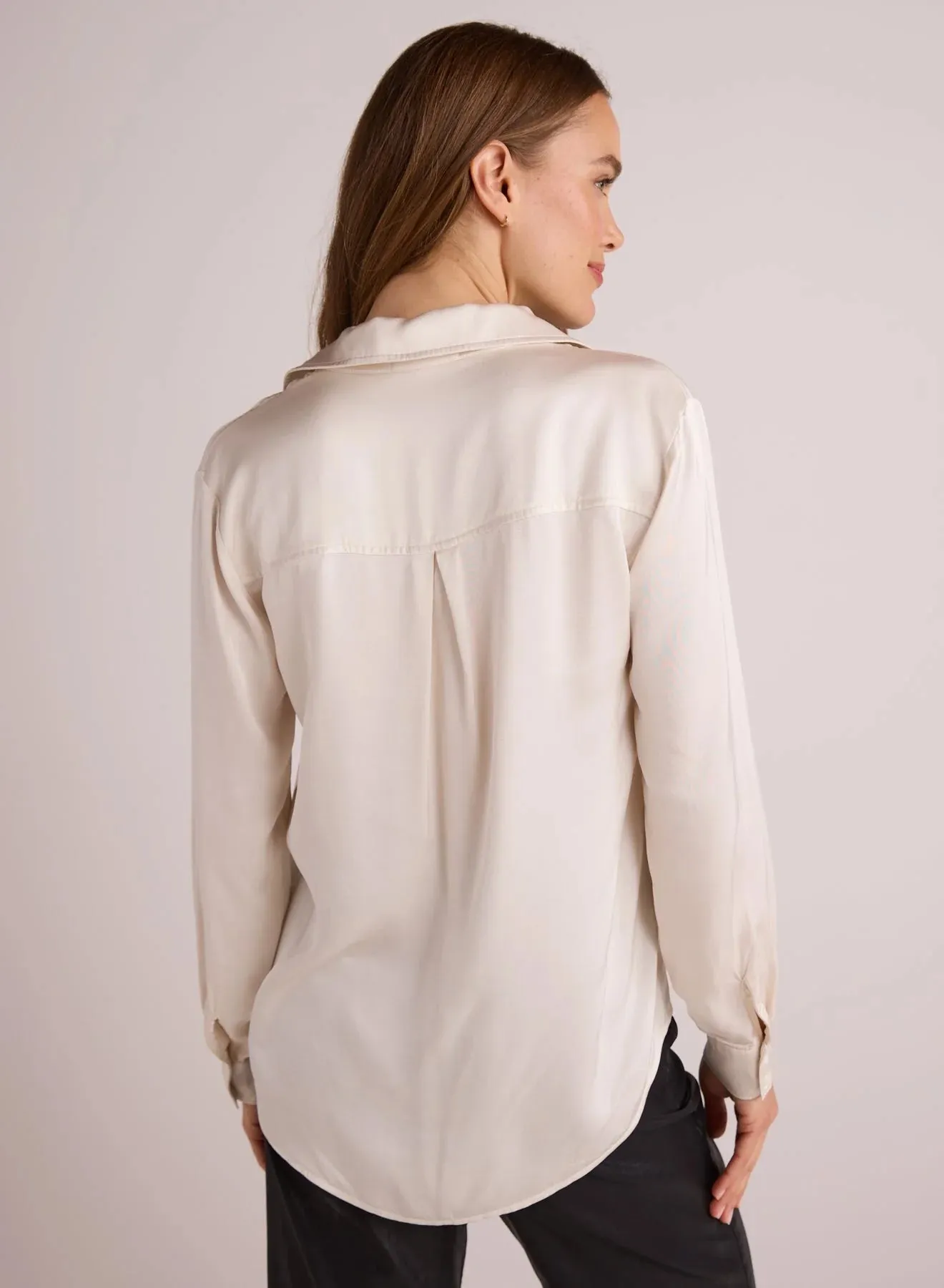 Bella Dahl High Low Hem Shirt - Winter White sold by Boutique with Grace product image thumbnail 3