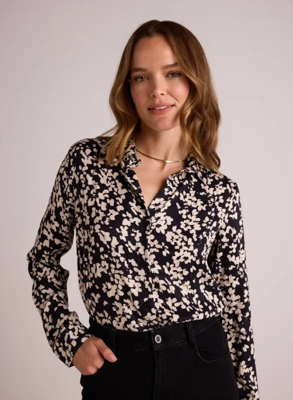 Bella Dahl Clean Shirt - Ditsy Floral Print sold by Boutique with Grace