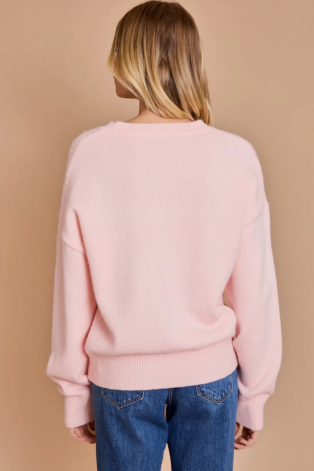 Gilli “Merry” Sweater - Blush-Red sold by Boutique with Grace product image thumbnail 4