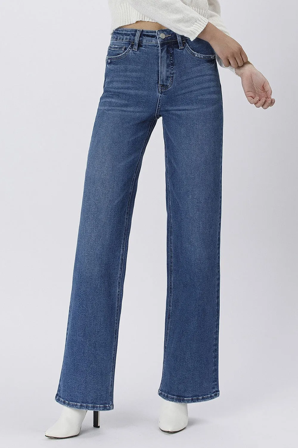 Vervet Tummy Control 90’s Wide Leg Jean - Nicest sold by Boutique with Grace product image thumbnail 3