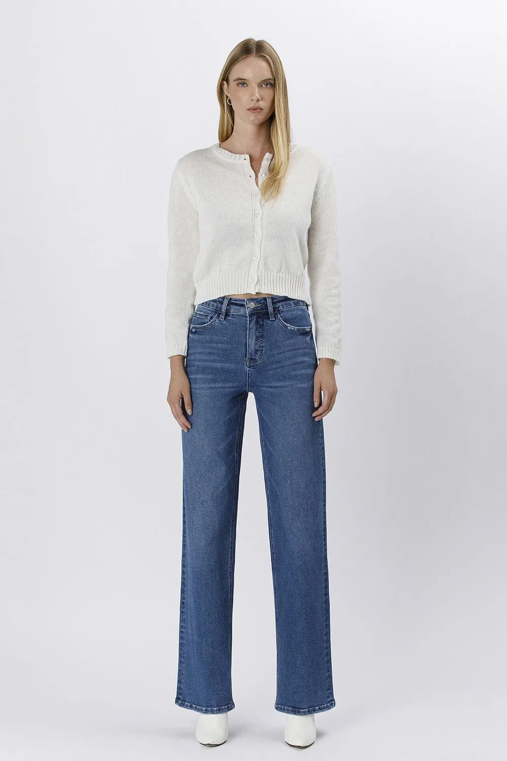 Vervet Tummy Control 90’s Wide Leg Jean - Nicest sold by Boutique with Grace product image thumbnail 4