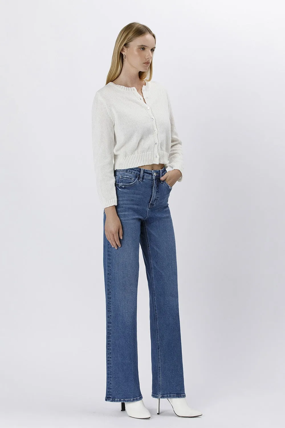 Vervet Tummy Control 90’s Wide Leg Jean - Nicest sold by Boutique with Grace product image thumbnail 2