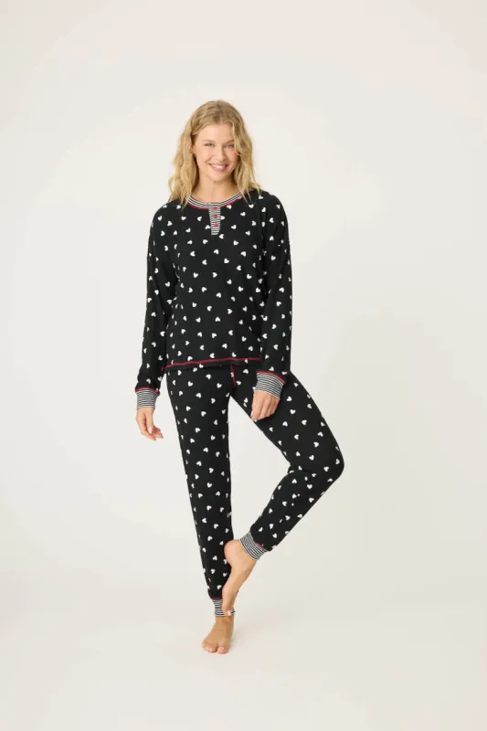 PJ Salvage Ski Jammies - Black sold by Boutique with Grace