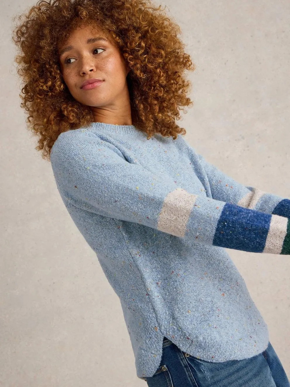 White Stuff Talia Jumper - Blue Multi sold by Boutique with Grace product image thumbnail 2