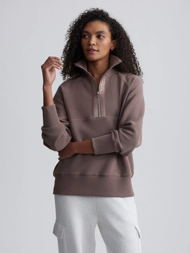 Varley Lismore Longline Sweater - Deep Taupe sold by Boutique with Grace