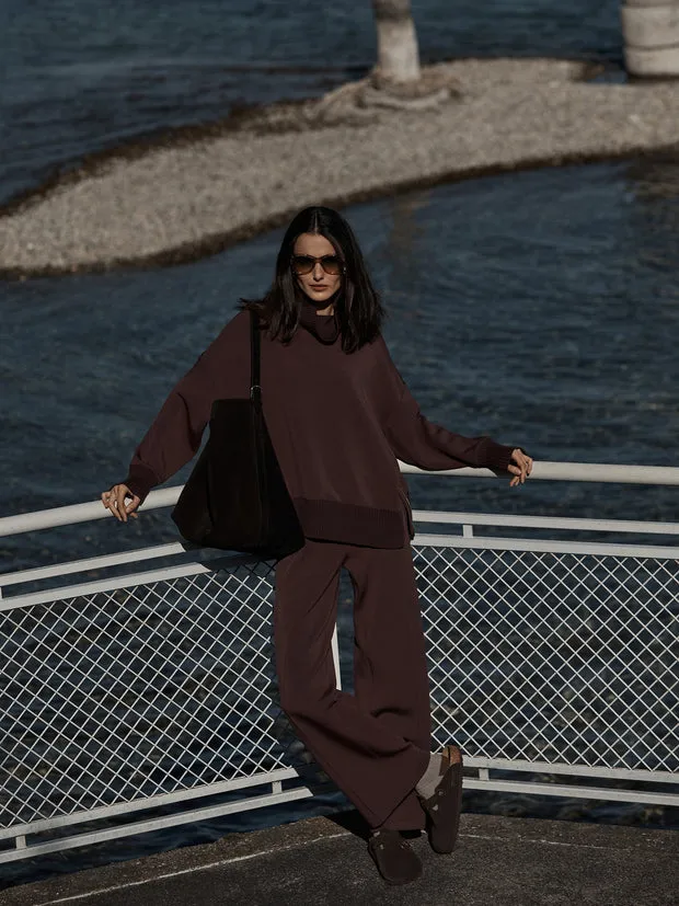 Varley Wide Leg Pant 30” - Mahogany sold by Boutique with Grace