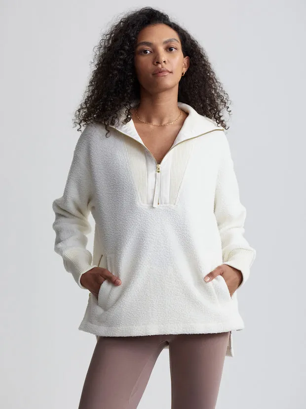 Varley Wallace Half Zip - Egret sold by Boutique with Grace