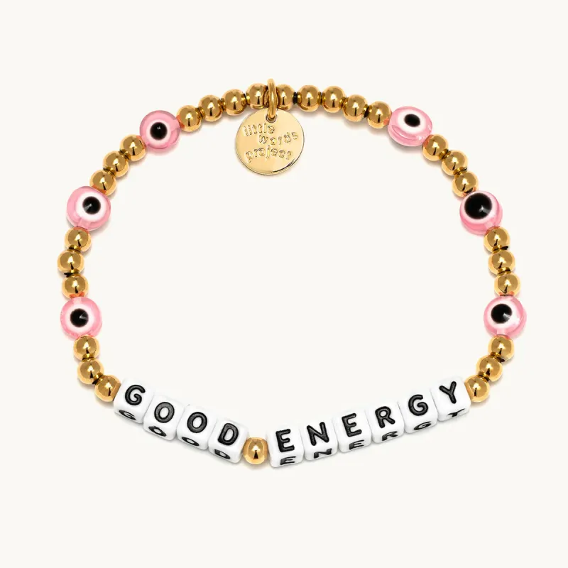 Little Words Project Gold Bracelet - Good Energy sold by Boutique with Grace