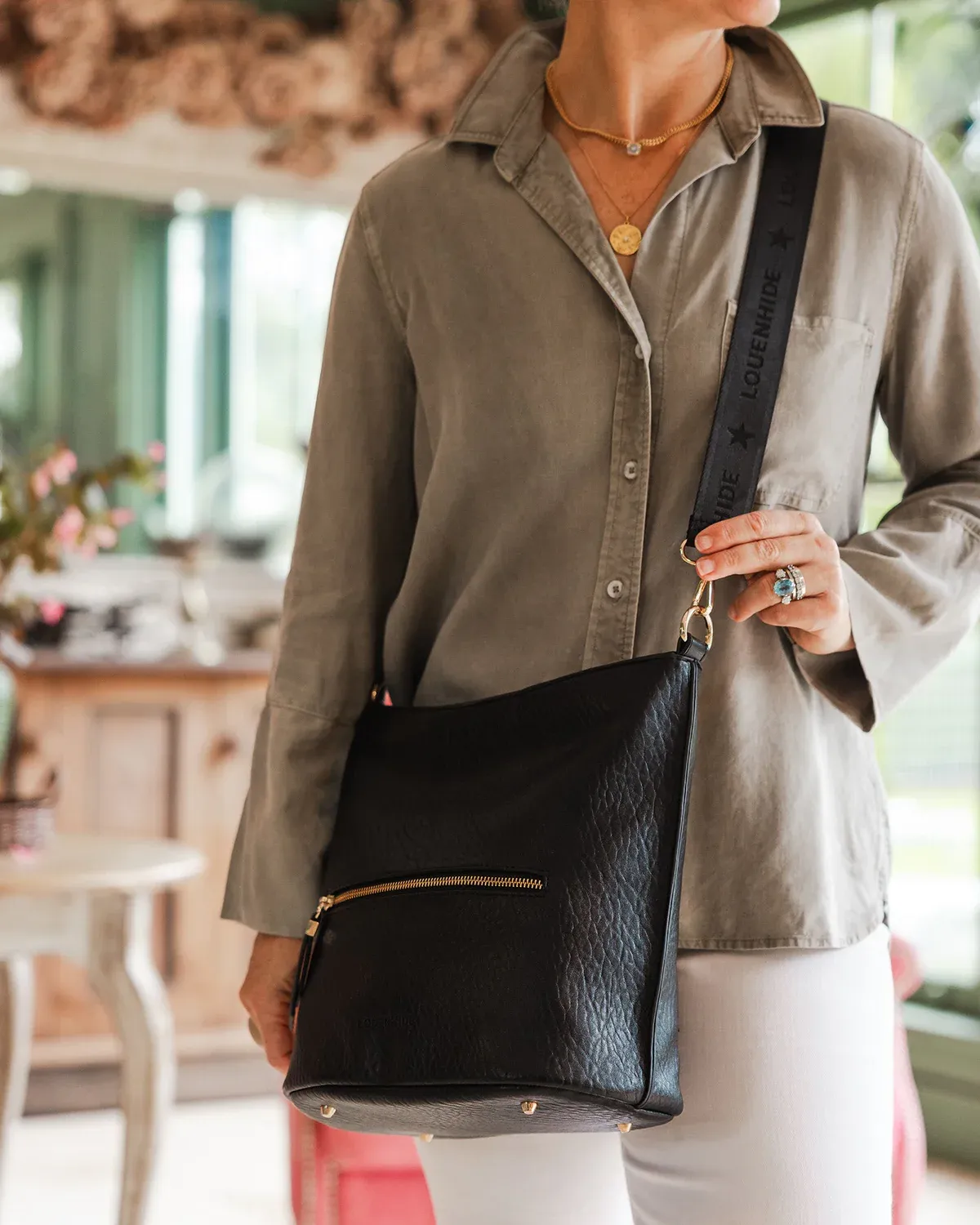 Louenhide Juno Shoulder Bag - Black sold by Boutique with Grace