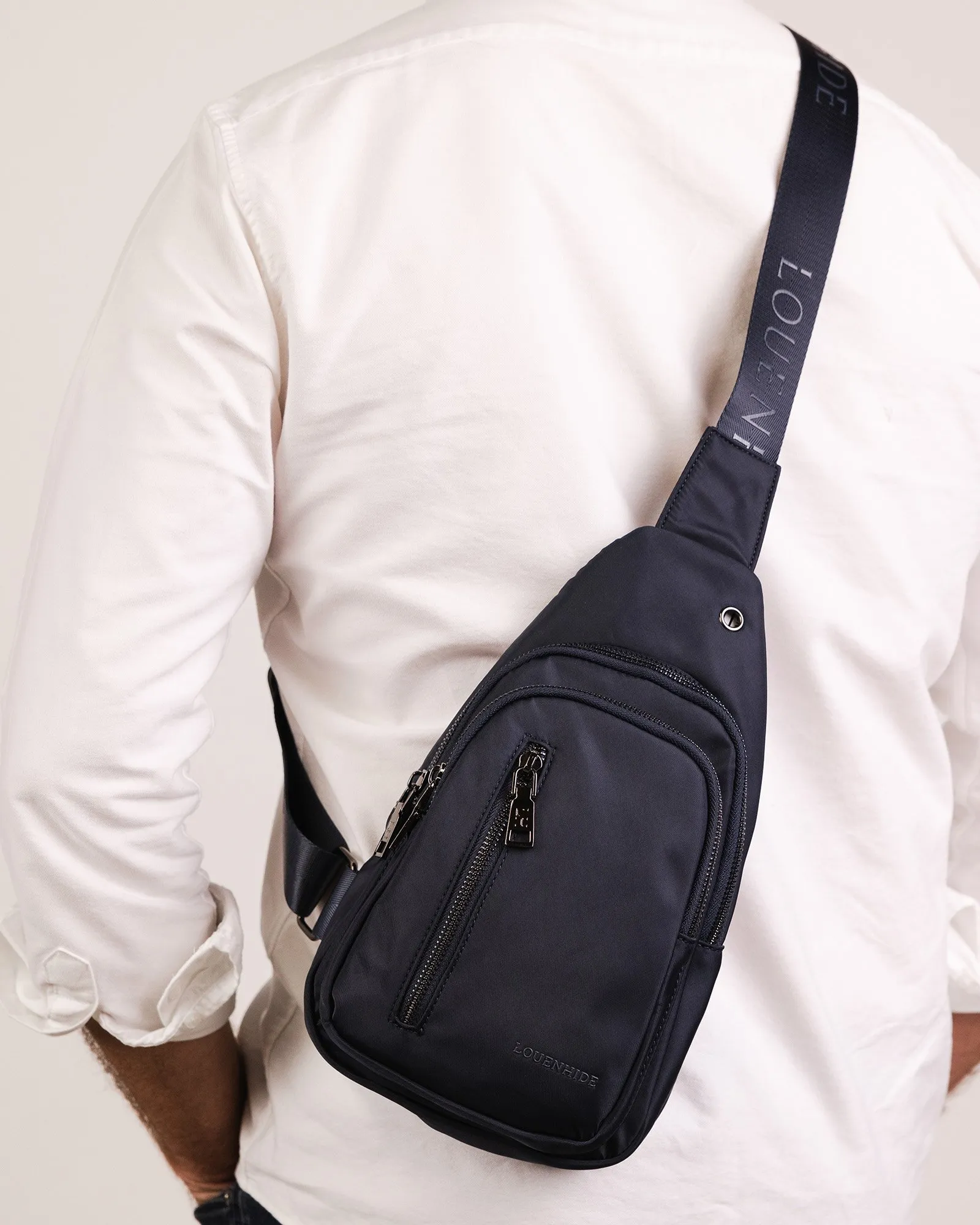 Louenhide Boyd Nylon Sling Bag - Navy sold by Boutique with Grace product image thumbnail 5