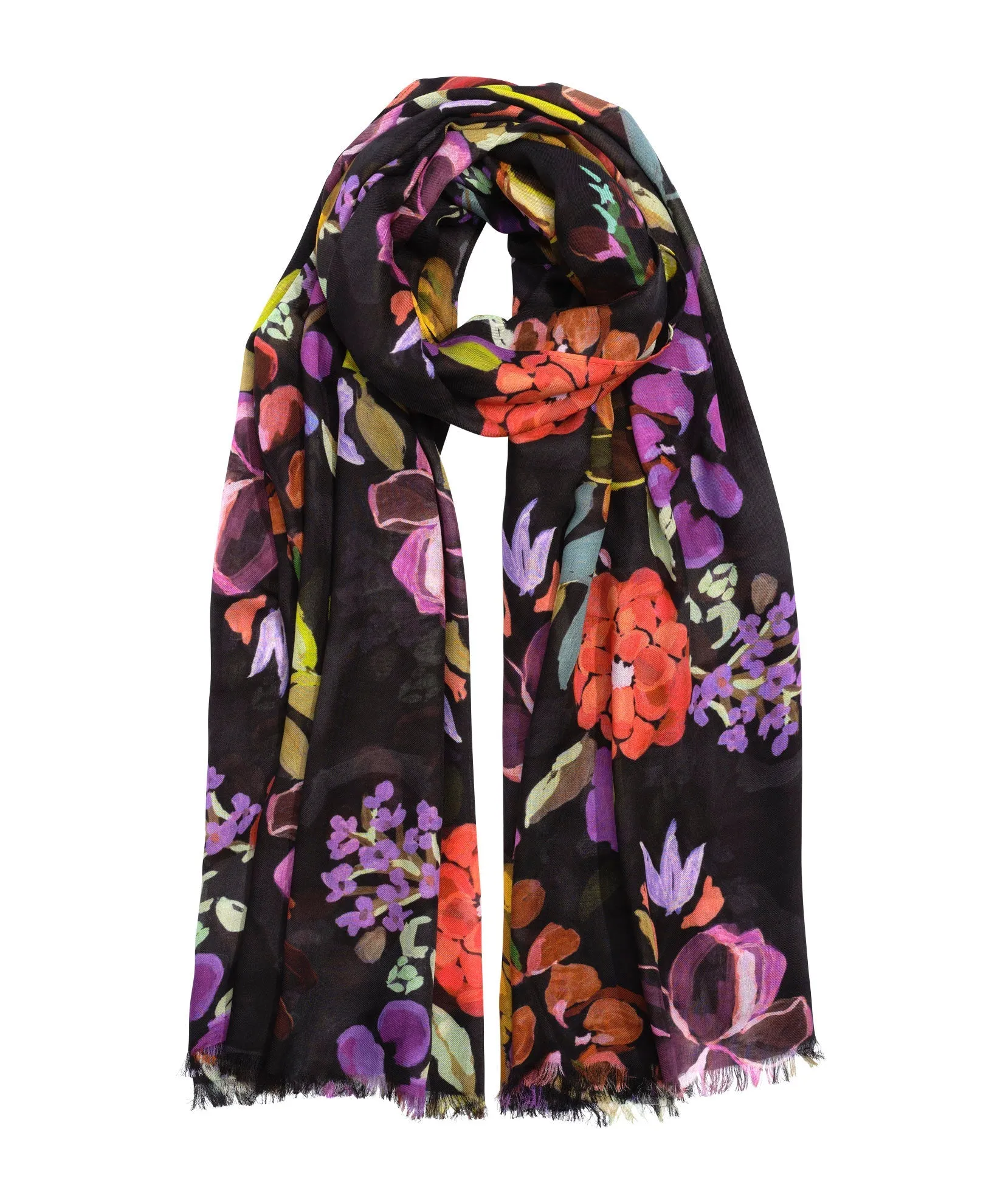 Echo Happy Floral Wrap - Black sold by Boutique with Grace