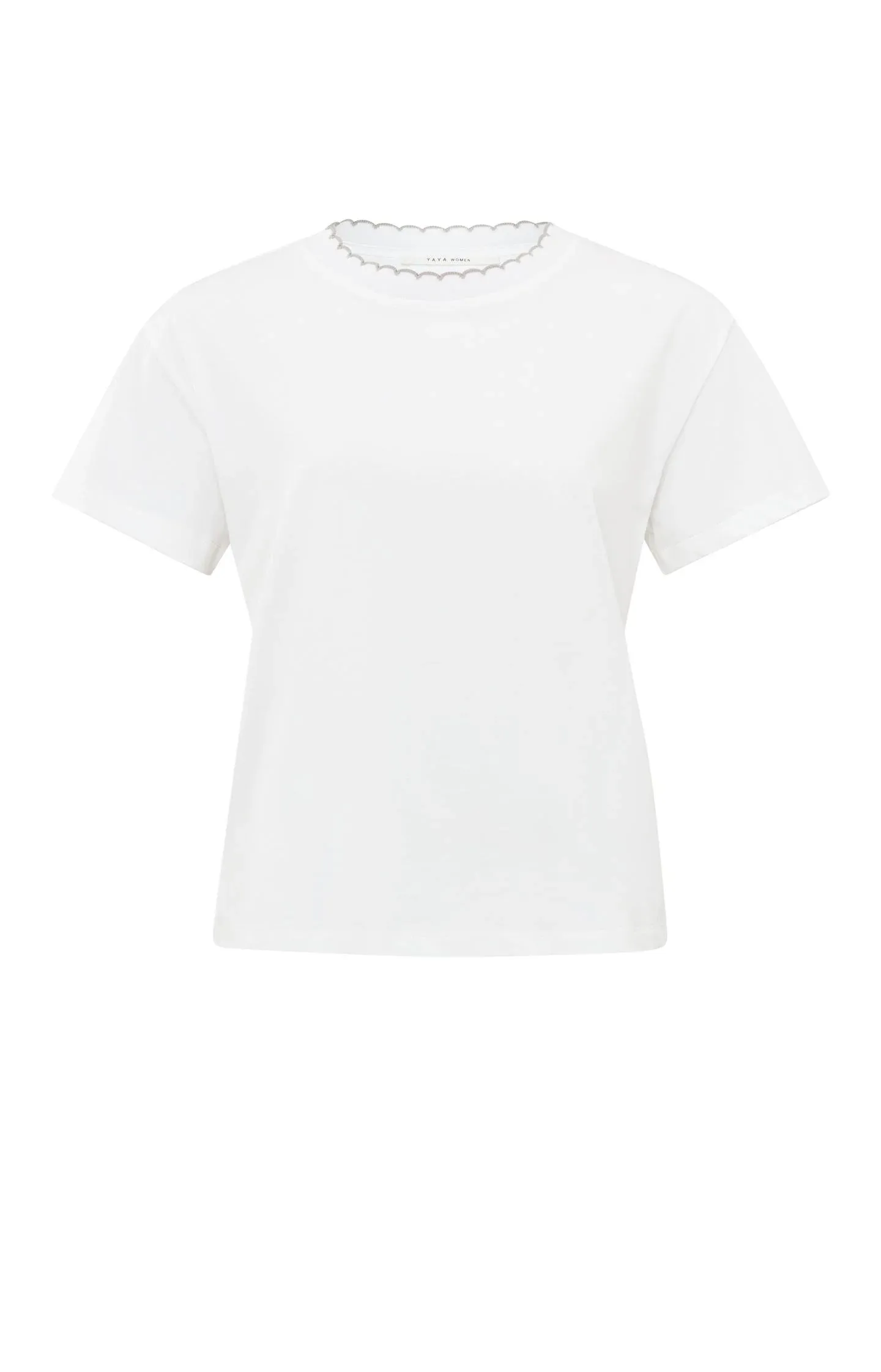 Yaya Rib Neckline Tee - Pure White sold by Boutique with Grace product image thumbnail 2