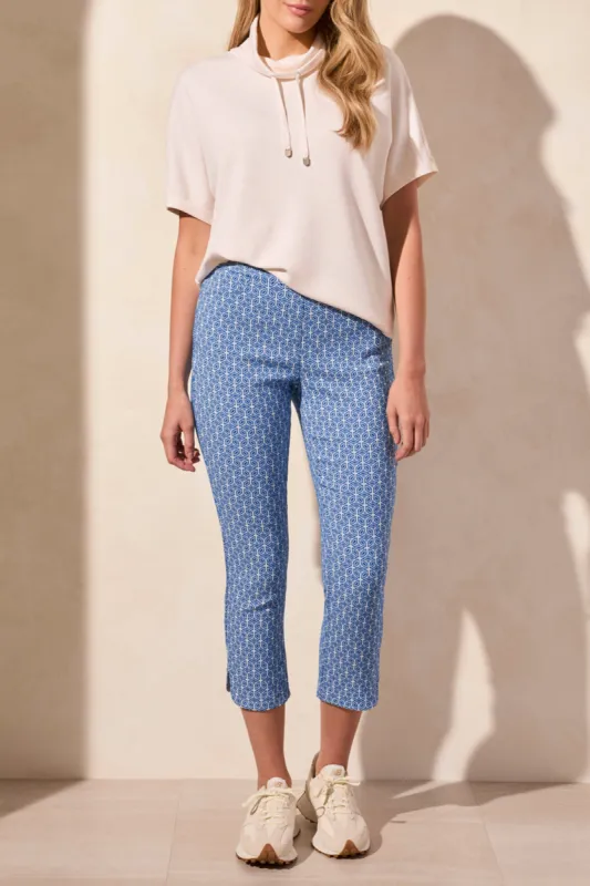 Tribal Mandy Funnel Neck Top - Heather Oatmeal made by Tribal