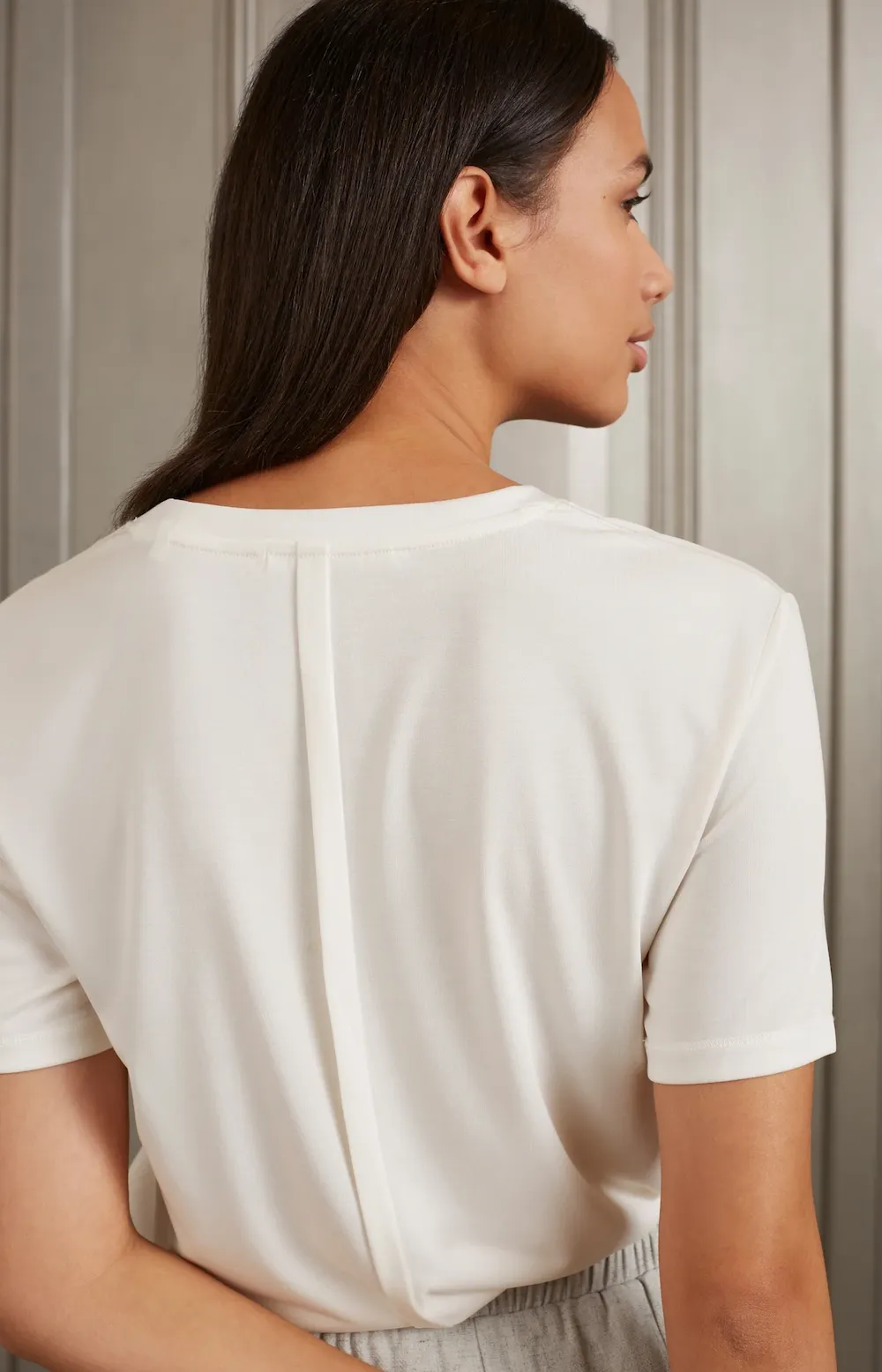 Yaya Round Neck Tee - Blanc de Blanc sold by Boutique with Grace product image thumbnail 2