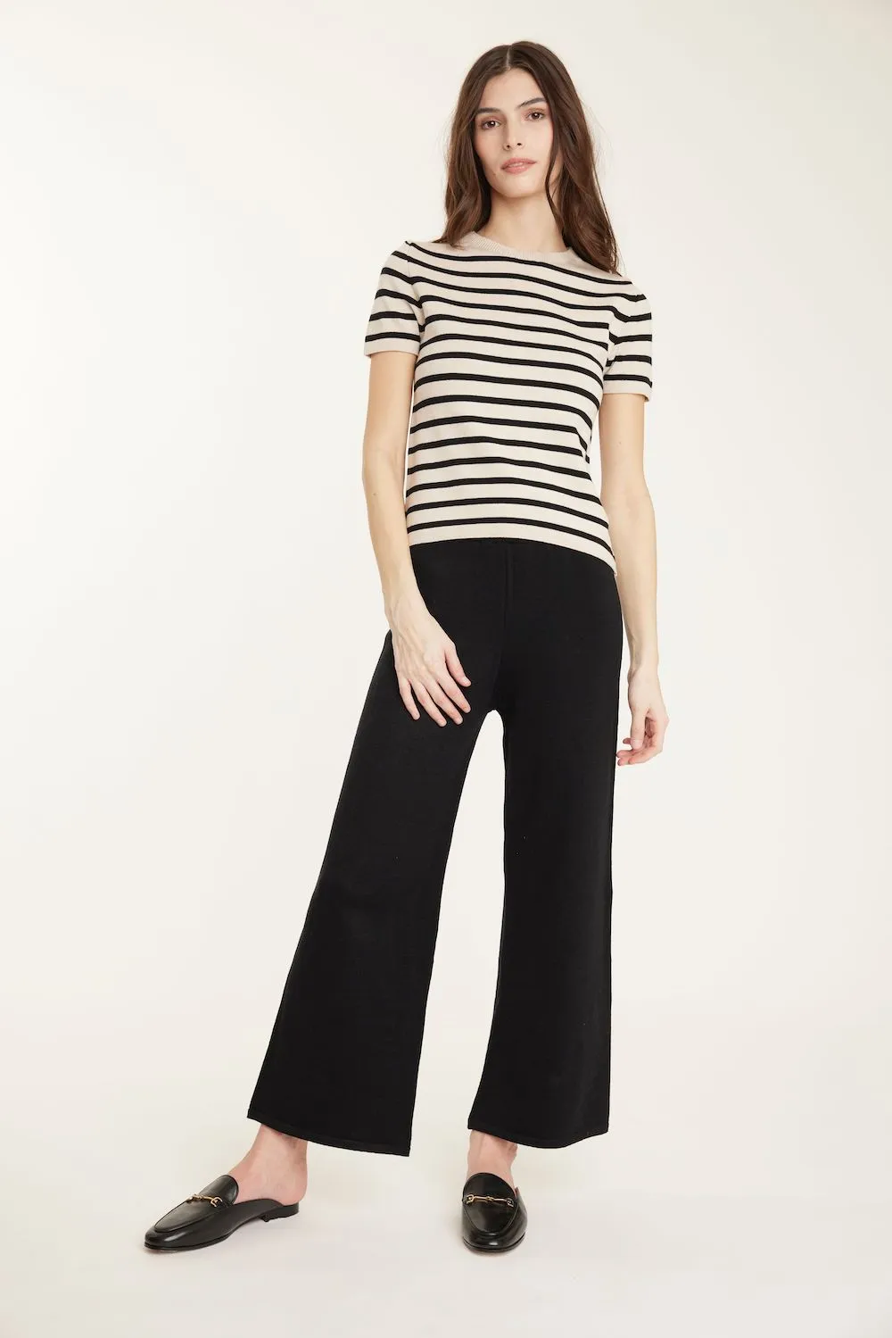 Pistache Marine Knit Sweater - Beige Stripe sold by Boutique with Grace