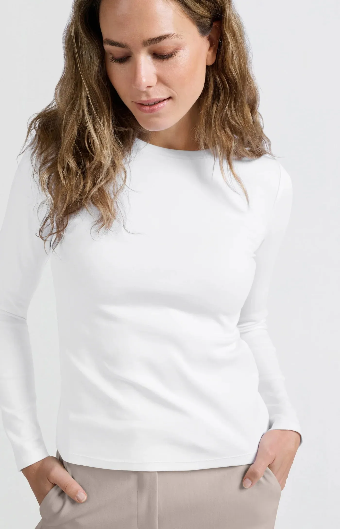 Yaya Heavy Knit Long Sleeve Tee - Pure White sold by Boutique with Grace product image thumbnail 2