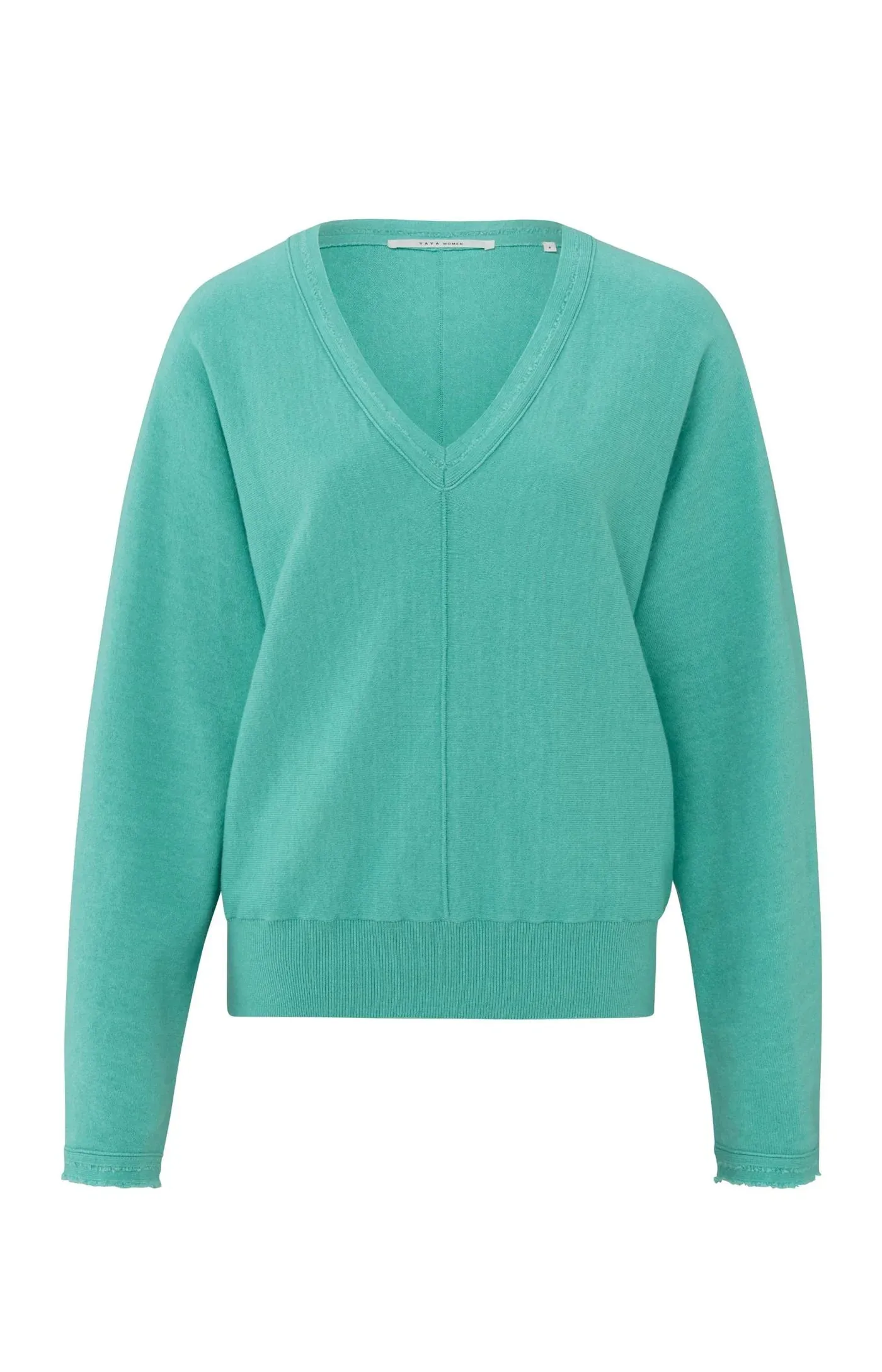 Yaya V-Neck Batwing Sweater - Pool Blue sold by Boutique with Grace product image thumbnail 3