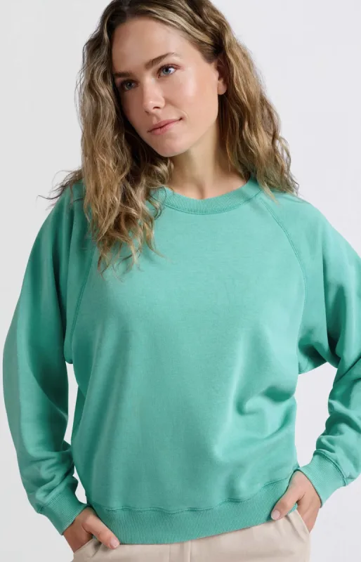 Yaya Raglan Sweatshirt - Pool Blue sold by Boutique with Grace