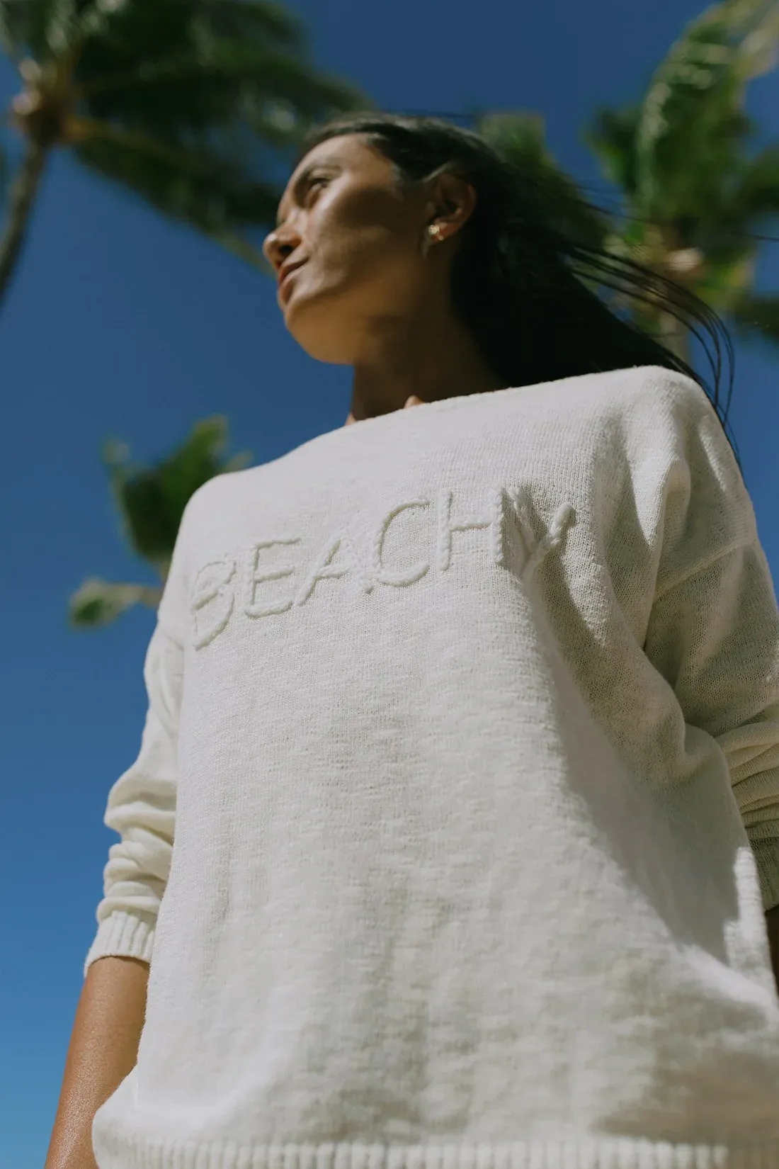 Tribal Cotton Scoop-Neck Sweater - Ivory sold by Boutique with Grace product image thumbnail 3