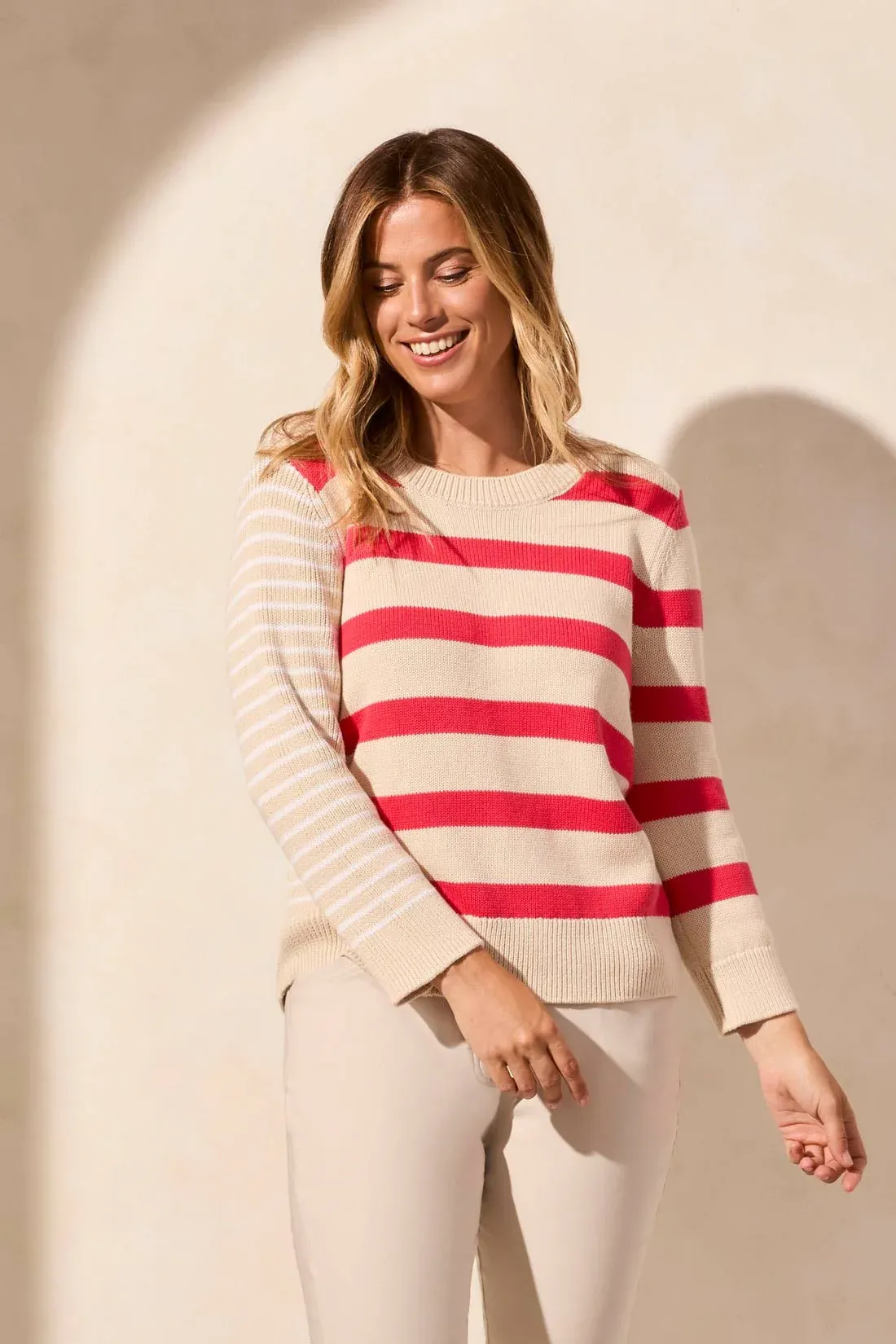 Tribal Brinley Crew Neck Sweater - Teaberry sold by Boutique with Grace product image thumbnail 2
