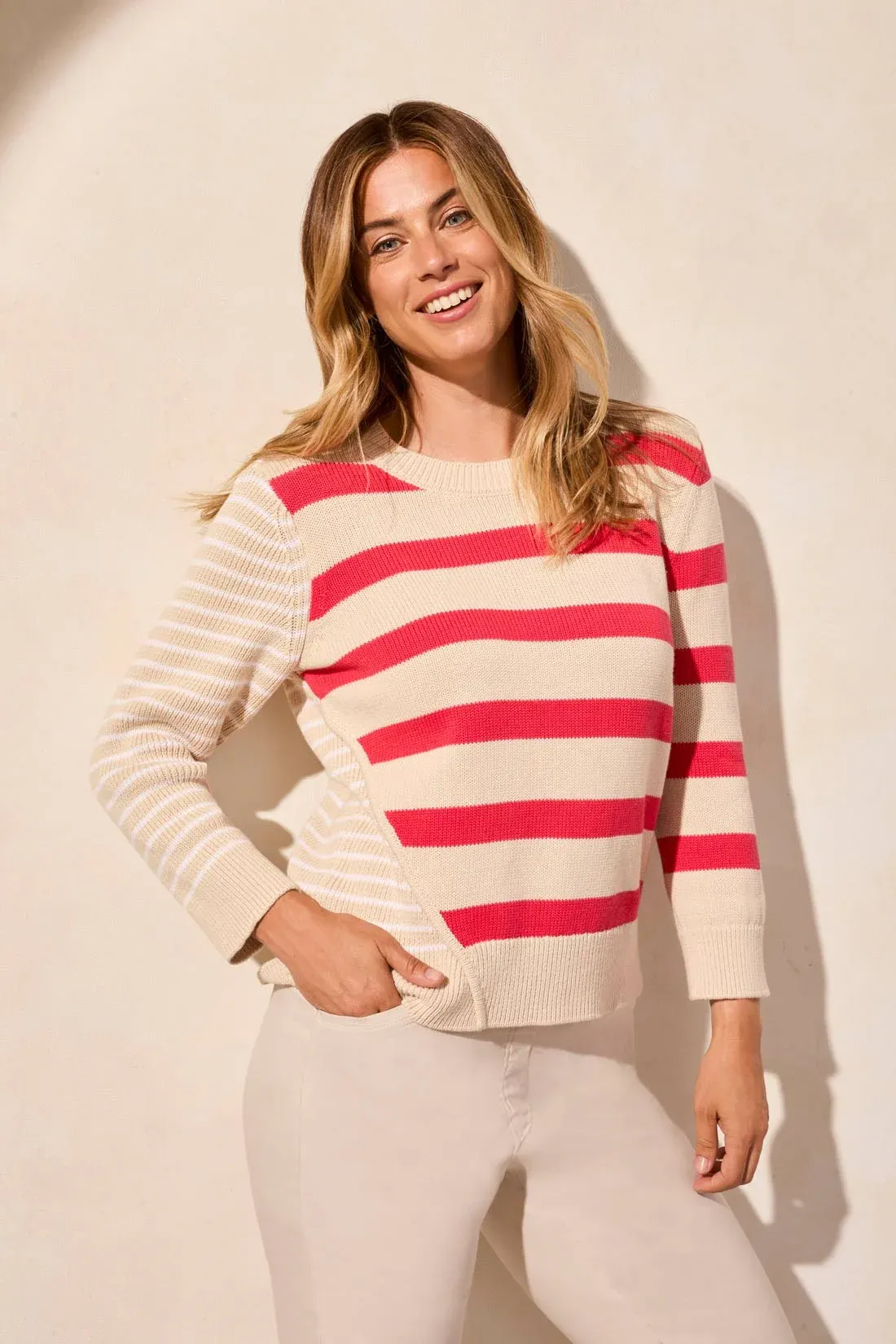 Tribal Brinley Crew Neck Sweater - Teaberry sold by Boutique with Grace