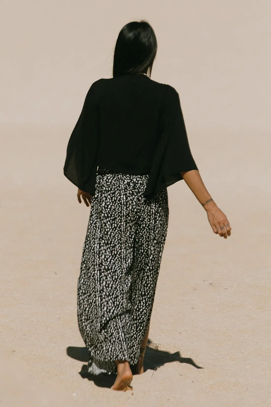 Tribal Kimono Tie Top - Black sold by Boutique with Grace product image thumbnail 4