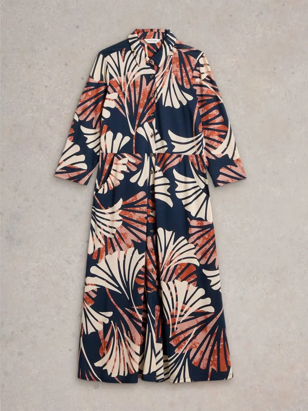 White Stuff Rua Jersey Shirt Dress - Navy Multi sold by Boutique with Grace product image thumbnail 5