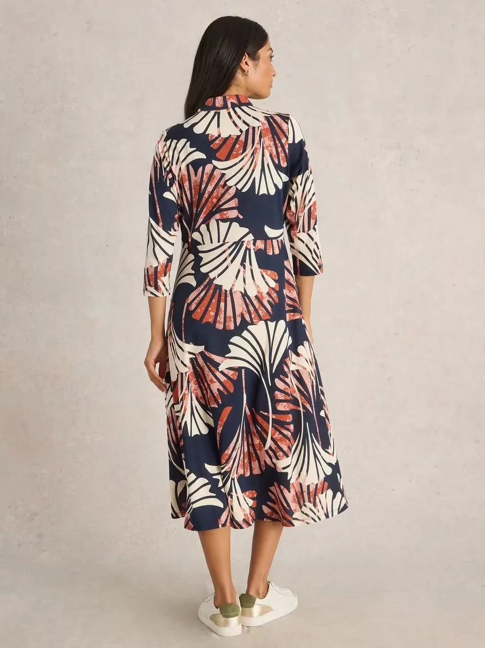 White Stuff Rua Jersey Shirt Dress - Navy Multi sold by Boutique with Grace product image thumbnail 4