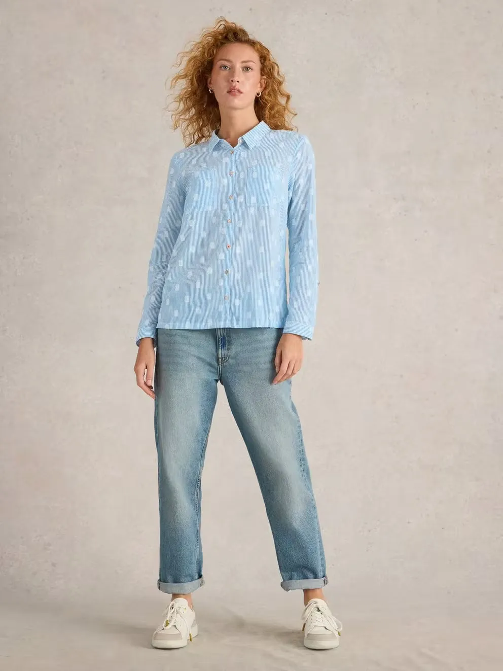 White Stuff Sophie Organic Cotton Shirt - Blue Multi sold by Boutique with Grace product image thumbnail 2