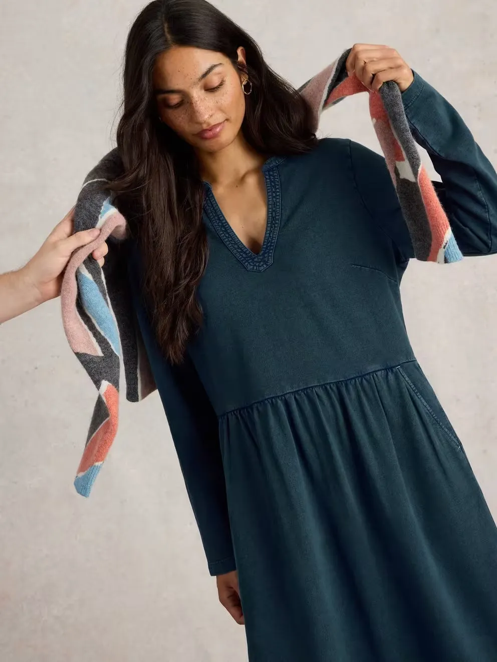 White Stuff Thea Denim Jersey Dress sold by Boutique with Grace product image thumbnail 2