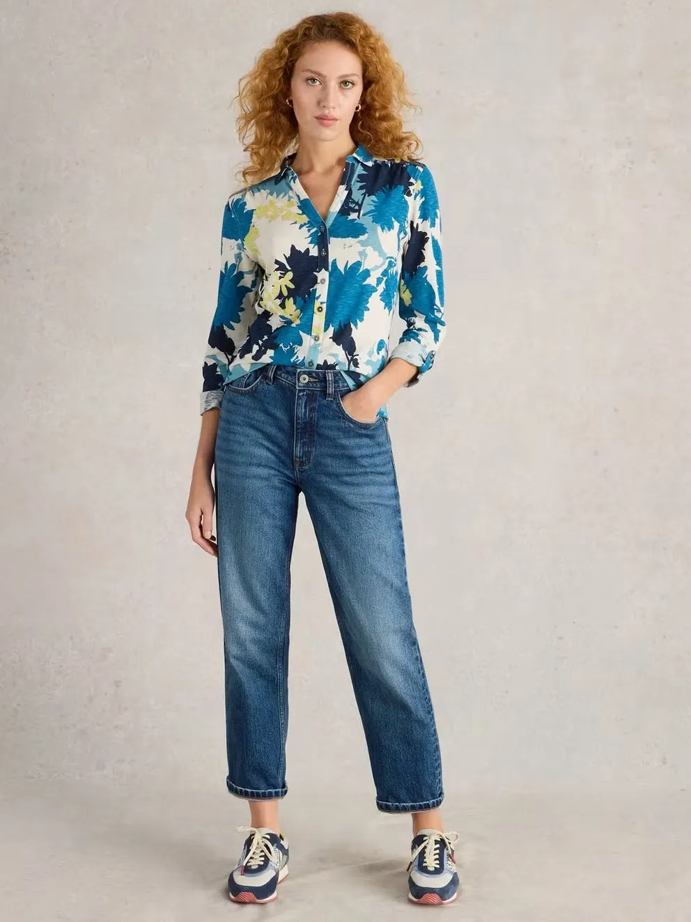 White Stuff Annie Jersey Shirt - White Multi sold by Boutique with Grace product image thumbnail 2