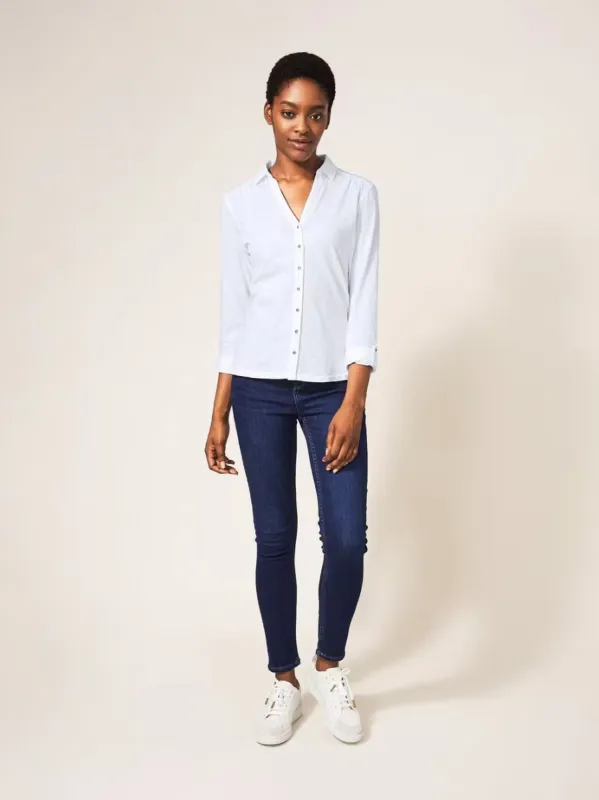 White Stuff Annie Jersey Shirt - Brilliant White sold by Boutique with Grace
