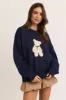 Le Lis Teddy Bear Sweater - Navy sold by Boutique with Grace
