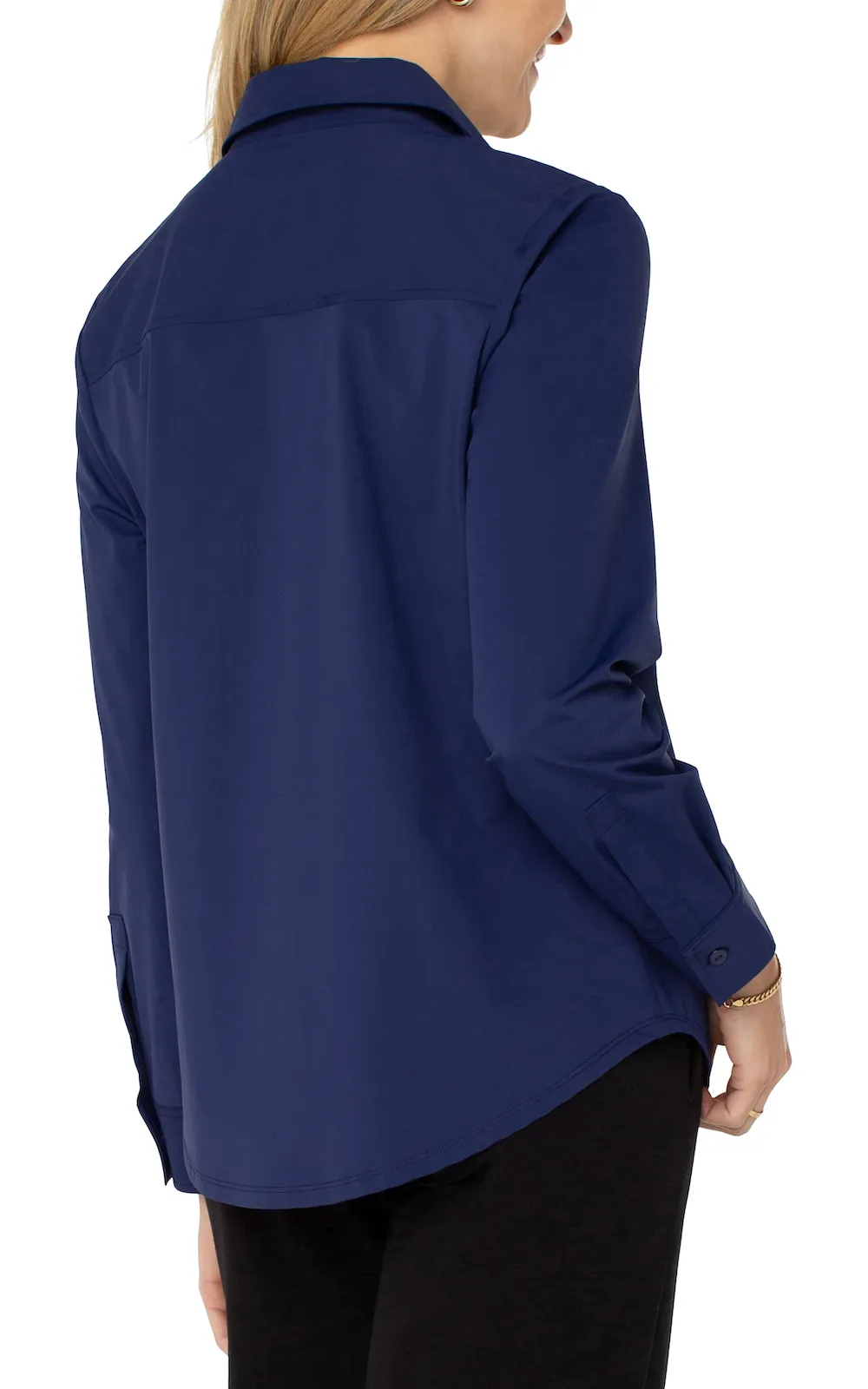 Liverpool Buttondown Blouse - Navy sold by Boutique with Grace product image thumbnail 4